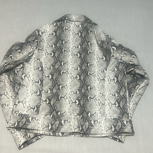 NWT Cupcakes and Cashmere Beatrix Snake Moto Jacket - Picture 3 of 4